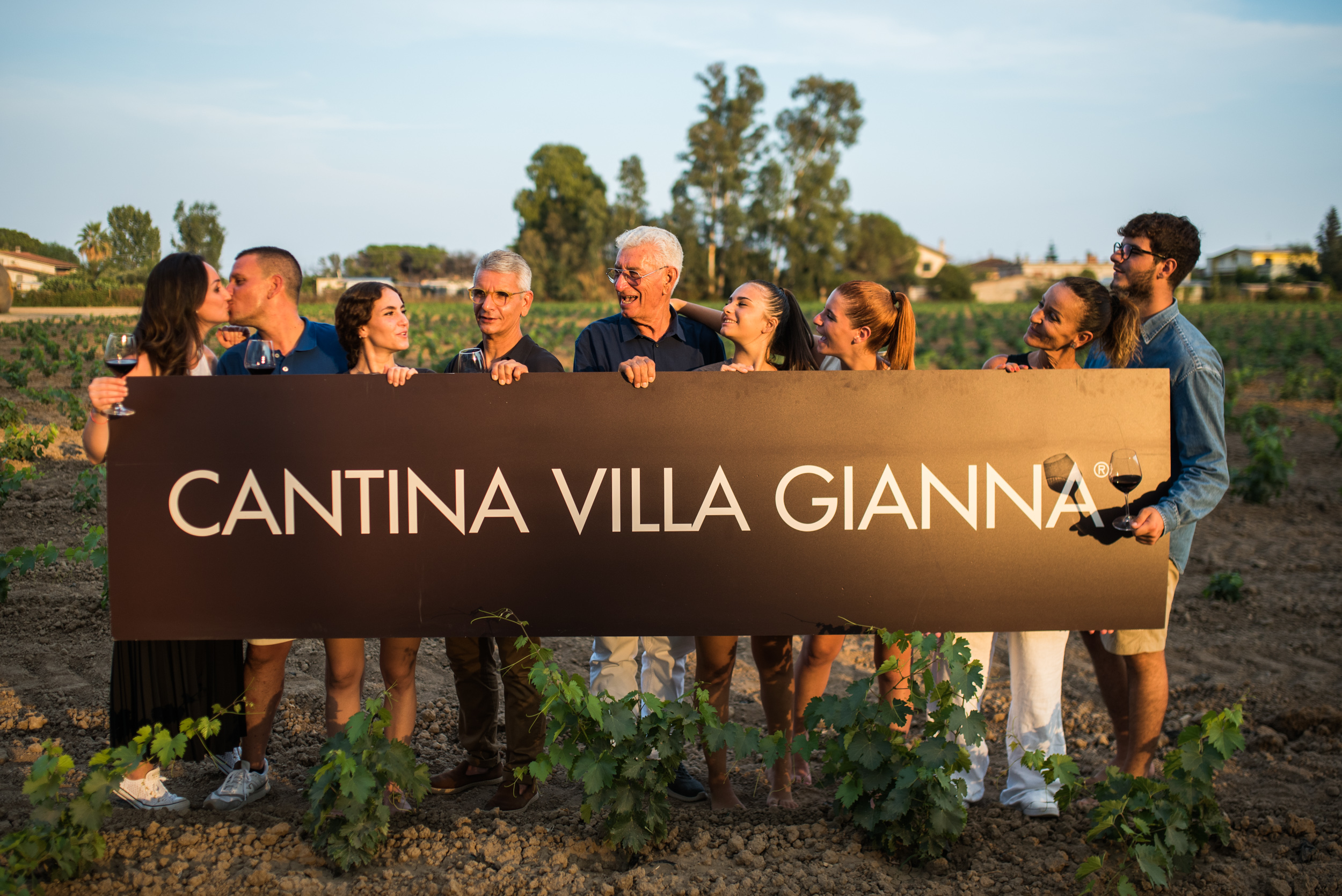 Persone e vigneti